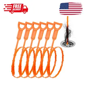 Drain Clog Remover, 25-Inch Drain Hair Removal Tool 6 Pack