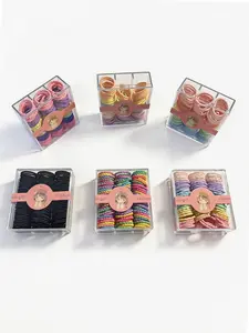 540pcs Colorful Hair Ties for girl Non-Damaging Elastic Headbands Seamless High Stretch Daily Use Hair Accessories Perfect for All Seasons Elastic Hair Accessory