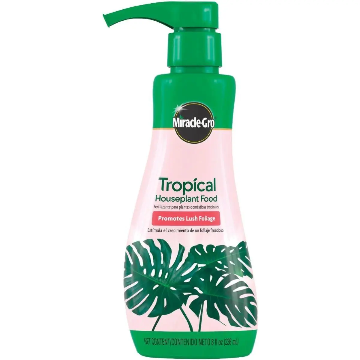 Scotts Miracle-GRO 103166 Ready-to-Use Tropical House Plant Food, 8 oz - Supports Tropical Care, Continuous Liquid Feeding, Prevents Plant Deficiencies, Ready-Use