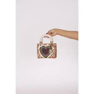 Pre-owned Dior Designer Shoulder Bags Limited Edition Mini Lady Dioramour Multicolor 2018