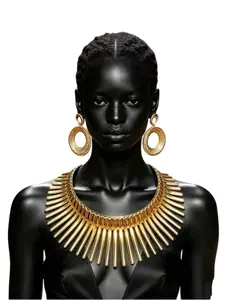 Fashionable Exaggerated Necklace & Earrings, Fashion Jewelry Set for Party, Daily Clothing Decor, Trendy All-match & Exquisite Jewelry for Birthday Gift