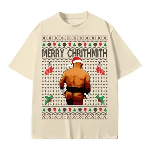 Merry Chrithmith Kith My Ath tshirt, Mike Tyson Butt Viral Kiss My Ass Boxing Fight Meme, Men Women Funny Ugly
