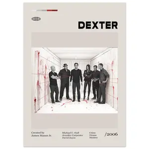 [Sale Off Up To 35%] Dexter Movie Poster,Dexter Print, Vintage tv show poster, Minimalist Art, Retro Poster, Vintage Poster, Home Wall art. No Frame