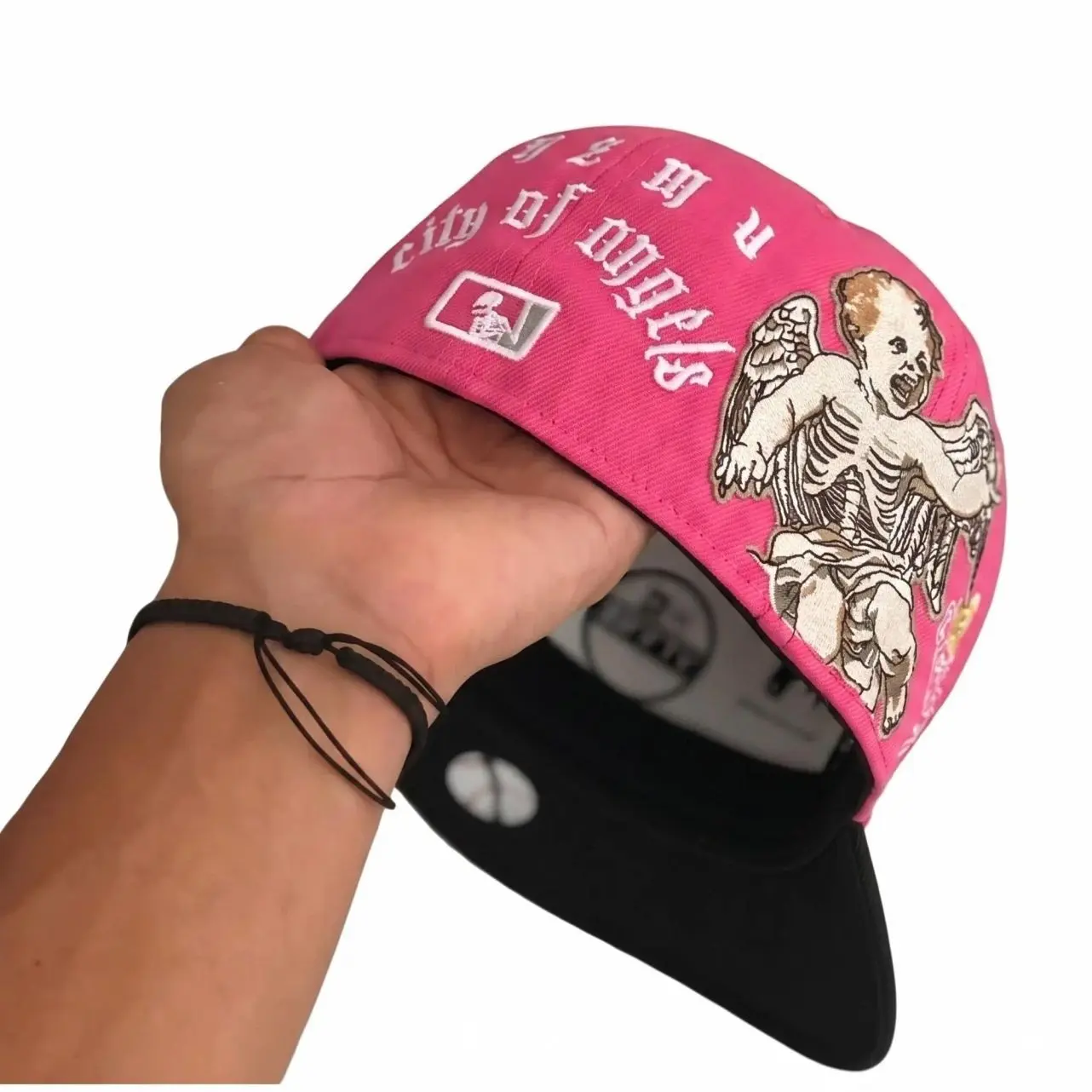 LA Angle Baseball Cap Embroidered , Adjustable Cotton Snapback Hat, Unisex Sun Protection Hat for Sports and Casual Wear