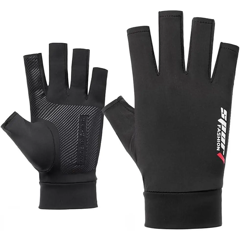 Summer Outdoor Fingerless-UV-Driving-Gloves Men and Women - Sunblock Driving Fishing Sailing Rowing Cycling Gloves