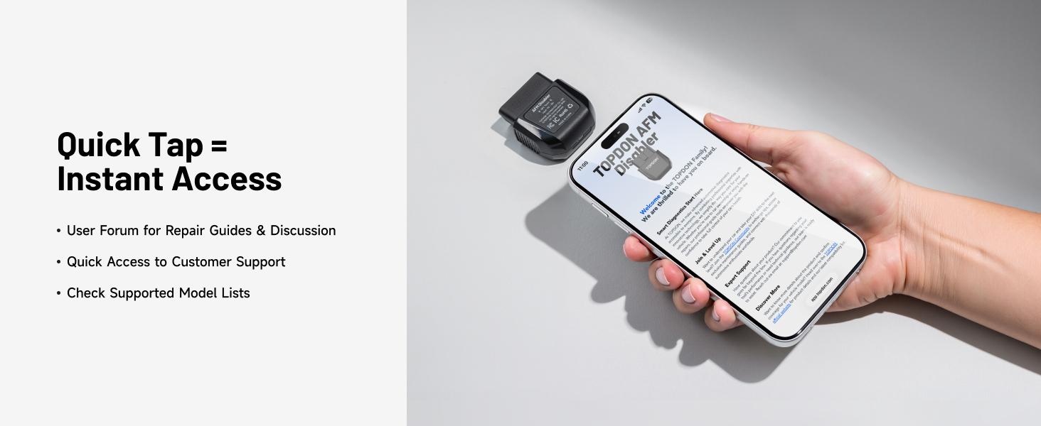 TOPDON AFM/DFM Disabler No Tuning Required, OBD2 Plug & Play with NFC & LED, Fits Silverado Sierra Tahoe Suburban Yukon Escalade, AFM DFM Active Fuel Management Disabler