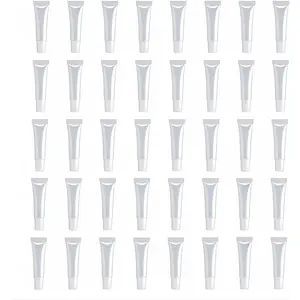 40Packs 15ML Empty Lip Gloss Tubes Clear Squeeze Lip Containers Refillable Soft Tubes  Lip Containers for DIY Lip Gloss Balm & Travel Toiletries