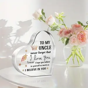 Gifts for Uncle, Niece's Uncle Father's Day Gifts - Encouragement Acrylic Souvenirs, Best Uncle Birthday Gifts, Father's Day Christmas Gifts, Nephews for Uncle