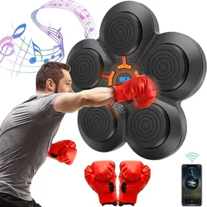 Music Boxing Machine Boxing Gym Equipment, Interactive Punching Trainer with Boxing Gloves, Large Size Wall Mounted Electronic Boxing Target for Adults Kids