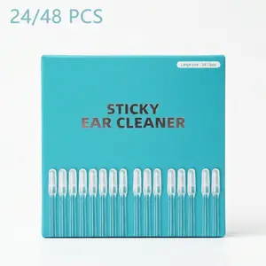 [ 24/48pcs ] Soft Sticky Ear Sticks, Portable Daily Care Tool, Recommended for dry use