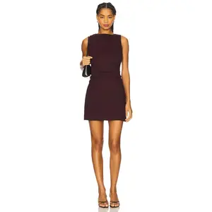 For Love & Lemons Pauline Mini Dress in Burgundy