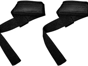 Lifting Wrist Straps for Weightlifting, Bodybuilding, Powerlifting, Strength Training, & Deadlifts - Padded Neoprene with 18 inch Cotton gym exercise stunt double
