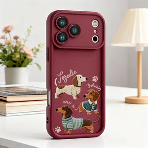 A Dachshund Pattern Phone Case, TPU Shockproof Full Protection Case, Suitable for iPhone 17/16/15/14/13/12/11 PRO MAX PLUS AIR E XS and PROMAX MINI, Ideal Gift for Friends and Family, T1213