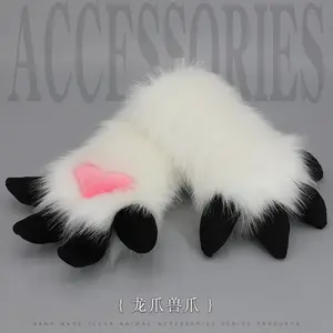 Handmade Fursuit Claw Kig Gloves Dragon Claw Comic-Con Cosplay Glove Character Stage Costume Role Play Performance Prop Kid gift