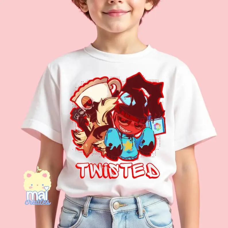 [Sale up to 40%] Roblox Dandy’s World Twisted Unisex Youth 100% Cotton T-Shirt 7 Colors Gamer Boys Girls Birthday Gift Present Astro X Teagan
