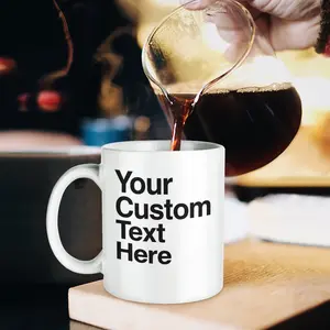 Custom Mug, Text Coffee Mug with Saying, Personalized Mug, customized gift for friend, custom coffee cup, funny quote cup, black white