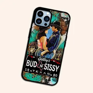 Urban Cowboy Phone Case, Bud & Sissy Phone Case, 80s Movie Stainless Steel Phone Case Compatible with iPhone, Durable Shockproof Halloween Phone Cover Gifts, Christmas Gift for Friends, Birthday Gifts for Farmers, Tractor Lover Phone Cover