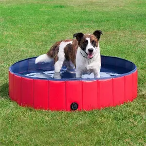 PVC Dog Pet Bath Pool Collapsible Portable Pool Dog Pet Bathing Tub Kiddie Pool Doggie Wading Pool for Puppy Small Medium Large Dogs Cats and Kids