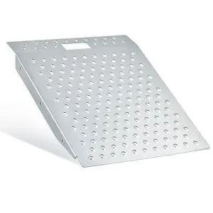 Garvee Heavy Duty Shed Ramp for Riding Mower with 750 LBS Capacity, Anti-Slip Punch Plate Loading Ramp for Sheds, Garages, Barns, ATV, and Lawn Mowers, Dimensions 29 in L x 24 in W