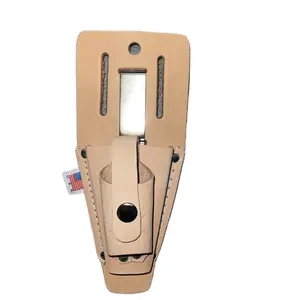 Leather Pliers Holder with Clip Made in USA - Crafted with American Flag Tag for Authenticity