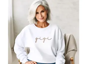 Embroidered Gigi Sweatshirt, Grandma Sweatshirt Embroidered, Custom Grandma Crewneck, Mother's Day Gift, Christmas Gift, Mimi, Women 105