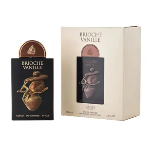 LATTAFA Brioche Vanille Unisex Eau de Parfum, Wood-Infused Vanilla Perfumes, 3.4fl.oz Single Item Floral Fruity Fragrance