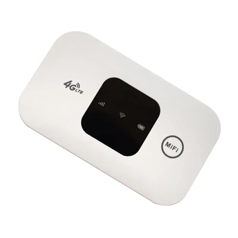 Portable High Speed White Small 4G Mobile WiFi SIM Plug-in card wifi-Hotspot Router for Cell Phones Laptops Desktops Tablets for Travel and Home Use