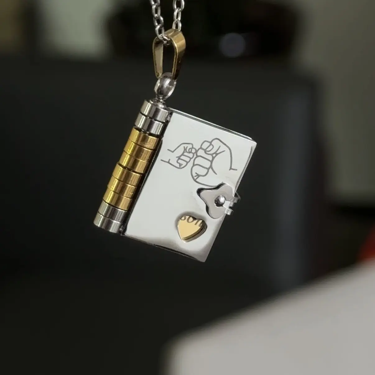 Book Necklace for Grandson