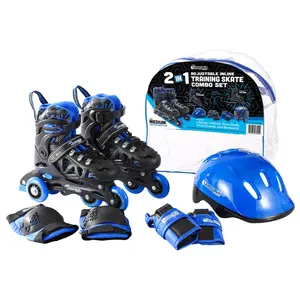 Chicago Skates Boys' Adjustable Inline TrainingCombo Set