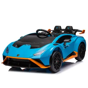 Lamborghini SIAN Licensed Kids Ride On Car, 24V Battery Powered Electric Sports Car Toy with Remote Control, Horn, Music, & Headlights, White