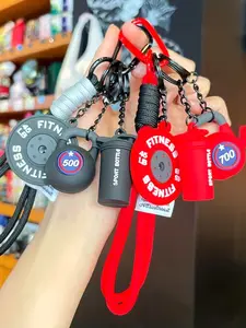 Sports Fitness Bag Charm, Bag Pendant, With A Fitness Style, Includes 3d Shapes Of Barbell Plates, Kettlebell, Etc. Can Be Used As A Keychain Or Bag Charm, Suitable For Daily Outings And Workouts And Is An Ideal Gift For Valentine's Day