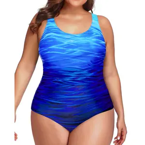 Daci Women Plus Size One Piece Swimsuit Tummy Control Bathing Suit Athletic Ruched Swimwear  SwimWeek  summervibes
