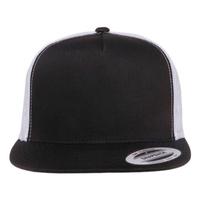 5 Panel Flatbill Black and White