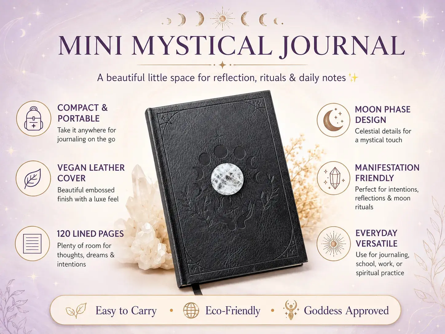 A5 Vegan Leather Notebook - Cruelty Free