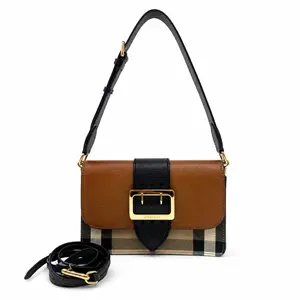 Pre-owned Burberry TB Logo Accordion Flap Purse D0233