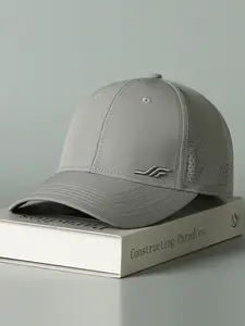 Spring Summer Quick-Dry Breathable Baseball Cap, Unisex Outdoor Thin Embroidered Lightweight Sun Hat, Fashion Plain Color Casual Style