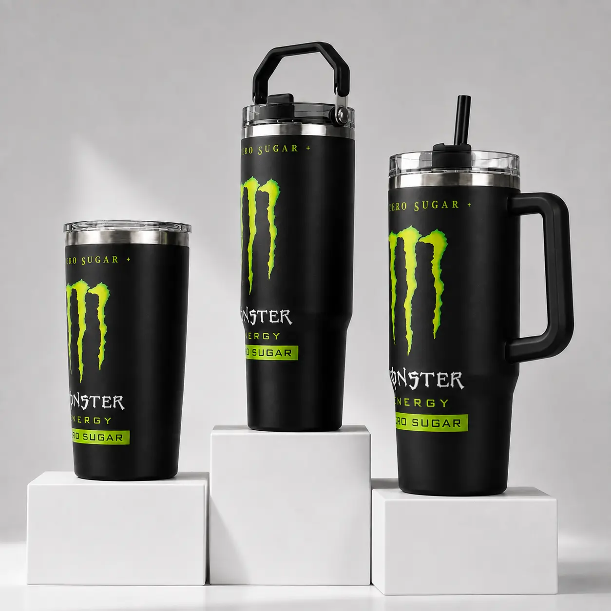 Heavy-Duty Style Insulated Water Bottle, Stainless Steel Cup with Straw and Spill-Proof Lid, Trendy Office Drinkware