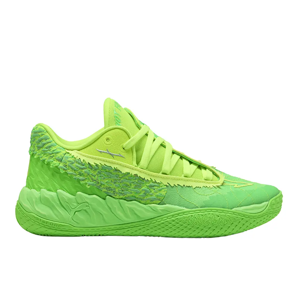 PUMA Mens Mb.05 Lo Flourish Lace Up Basketball Sneakers Shoes - Green