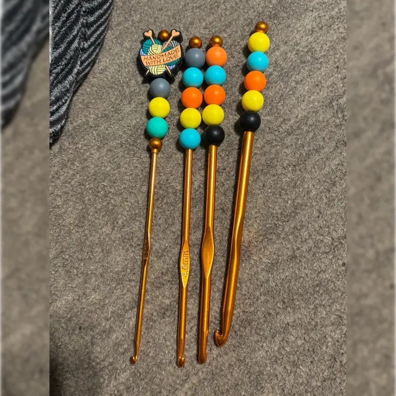 Silicone Beaded Crochet Hooks, DIY Knitting & Crochet Tool for Hobbies Enthusiasts