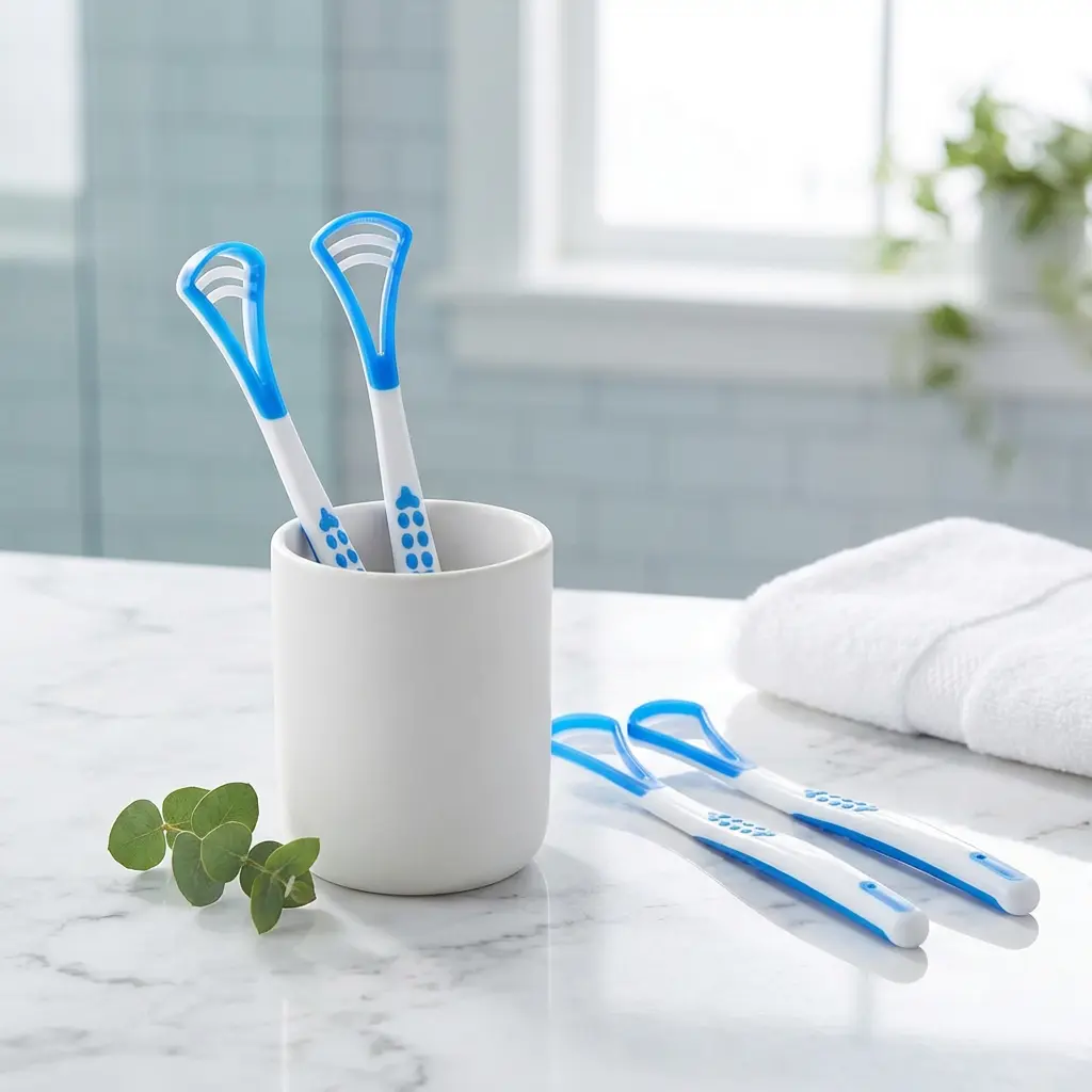 10-Piece Oral Care Tongue Cleaner Set - Unscented OEM Product for Daily Clean, Brand-Packaged Nasal & Oral Care Accessory