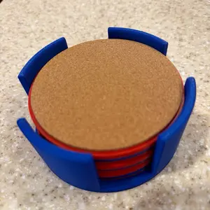 Custom Coaster Set - 6 Custom Holsters with Cork Bases and a Holding Case for Enhanced Grip and Style