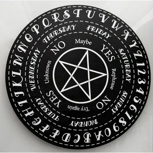 Wooden Pendulum Board - Pentacle - Black