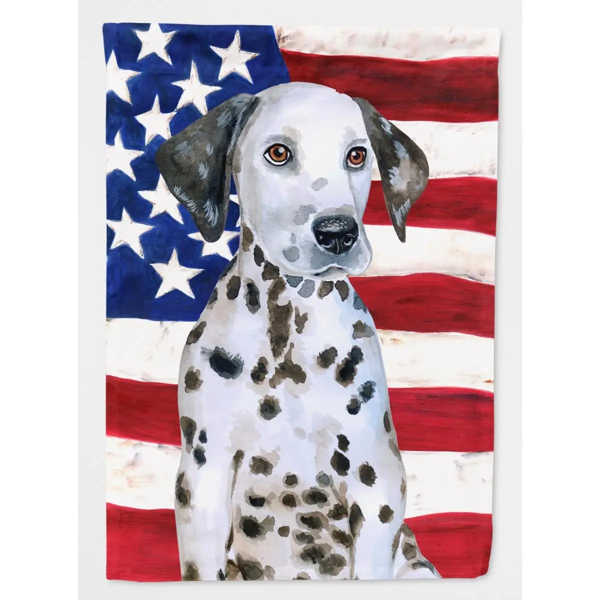 Dalmatian Puppy Patriotic Garden Flag