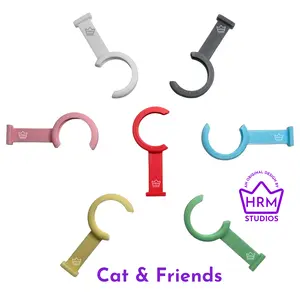 Cat & Friends Colors | Security & Anti-Flip Solution Compatible w/ 17cm Plush Pendants | Keychain Anti-Theft Device | Keyring Clip Guard Protector | Keychain Lock | Plushie Protector | Flip Prevention System