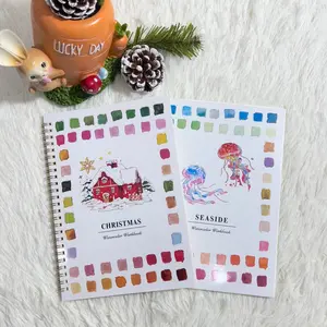 Beginner Watercolor Painting Book, Easy to Color, New Starter Watercolor Art Journal, Ideal for Beginners, Perfect for Drawing & Coloring