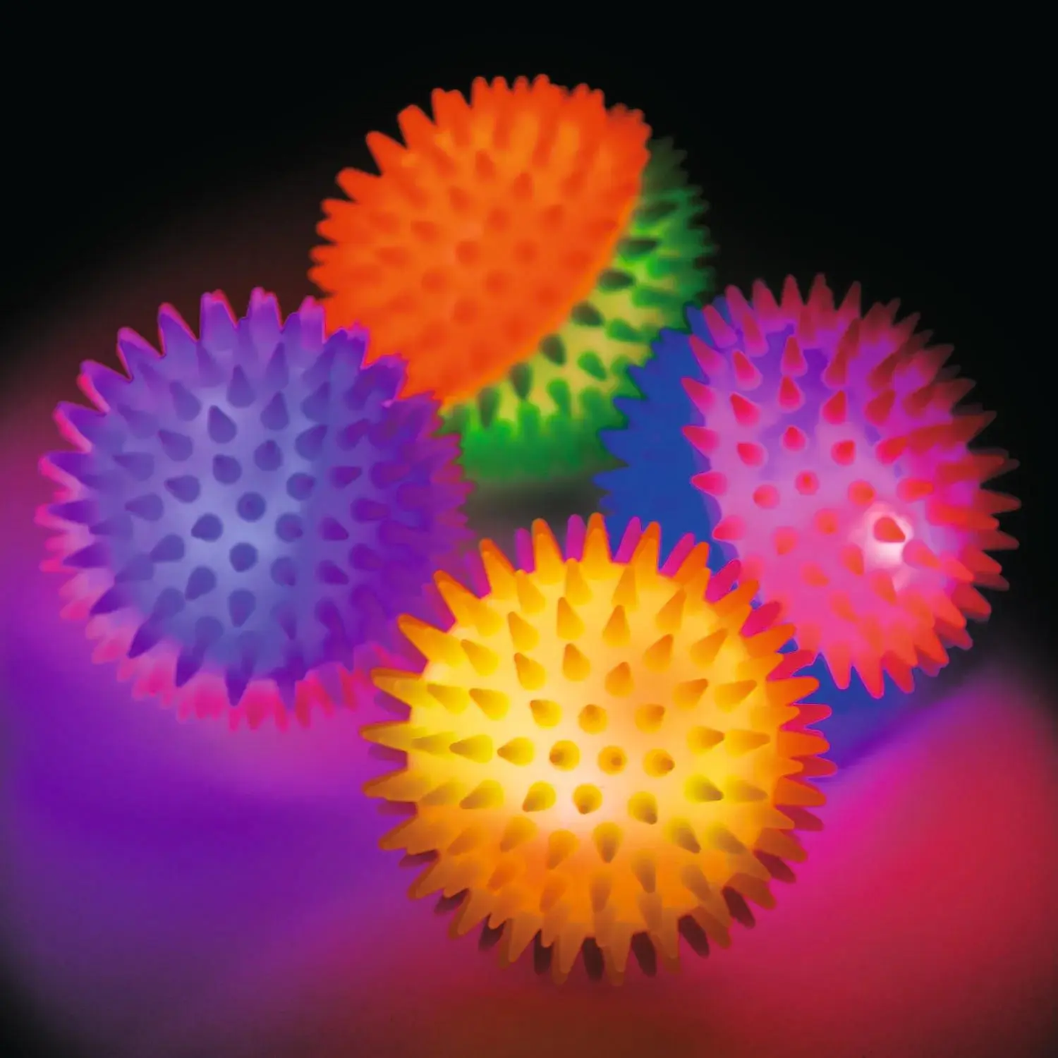 3" Light-Up Two-Tone Bouncy Ball Assortment - 12 Pc.