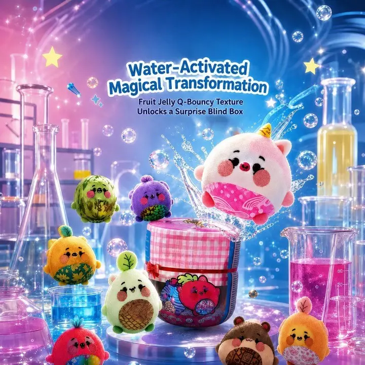 2026 Magic Jellykins Mystery Jar Squishy - Water-Activated Surprise Reveal Soft Squishy Characters, Fidget Plush Sensory Collectibles, Ideal Gift for Age 5+ Kids, Squishy Mystery Jars