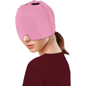Instant Migraine Relief Cap |   Migraine Ice Head Wrap Hot & Cold Therapy |   Headache Relief Hat for Puffy Eyes |   Comfortable & Stretchy Cold Compress Headache Mask for Tension, Sinus & Stress (Pink) Gift