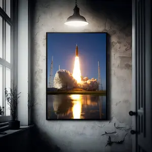 [SALE UP TO 40%] [Unframed] Artemis II Launch Poster, NASA Moon Mission Print, Rocket Liftoff Wall Art