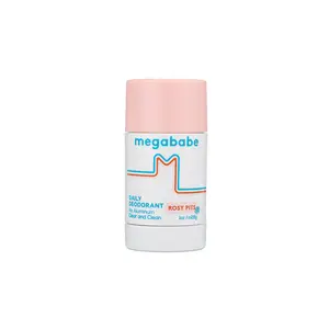 Megababe Mini Daily Deodorant - Rosy Pits | 72 hour Odor Protection | Aluminum-Free, Clear & Clean | 1 oz